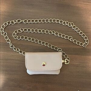Elegant Beige Chain Strap Mini Bag*
